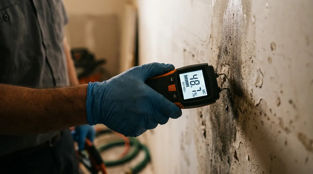 Close-up of Crawl Space Encapsulation work by Gold Tech Restoration in Farmingville
